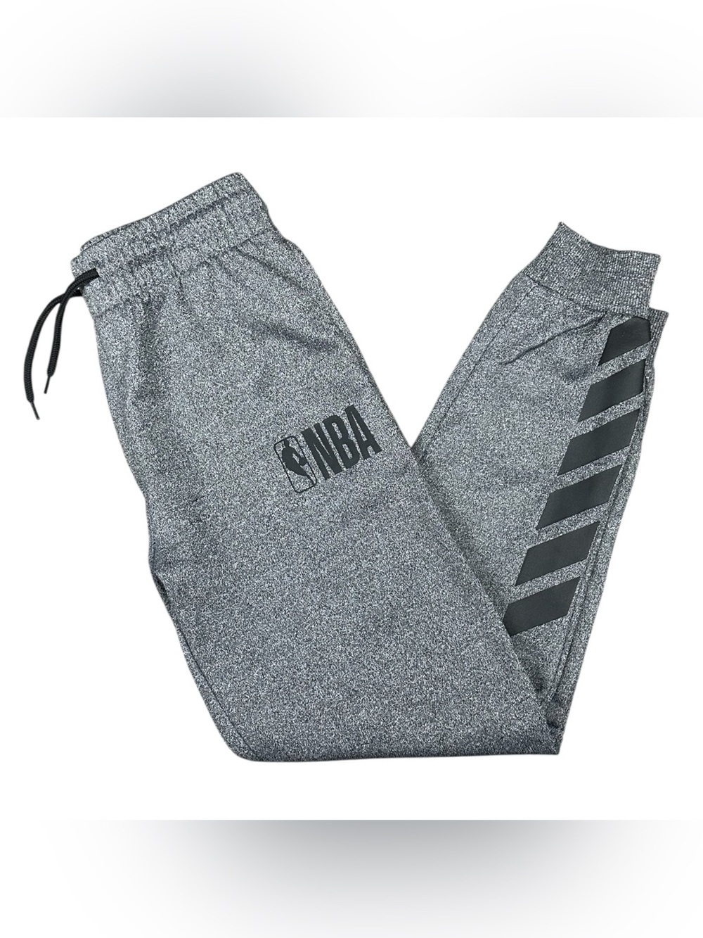NBA Youth Heather Gray Jogger Sweatpants Athletic Fleece Logo Size Medium 10-12